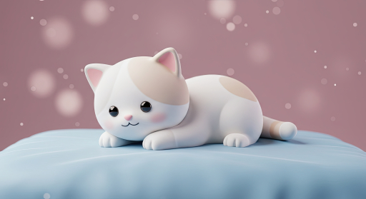 푸른 쿠션 위에 귀여운 고양이