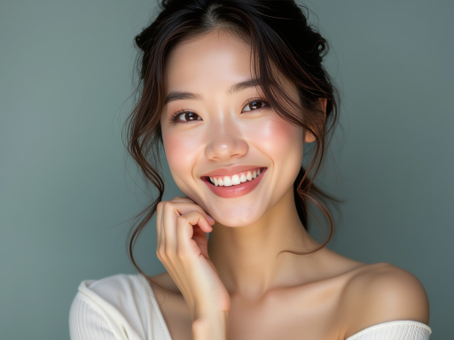 미소짓는 여자